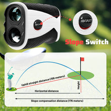 Load image into Gallery viewer, Golf Range Finder with Slope -1200 Yards Laser Rangefinder for Golf &amp; Hunting,7X Magnification,Flag Locking Vibration,USB-C Rechargeable &amp; Magnet Stripe,Best Golf Accessories Gift with Hard Shell Case