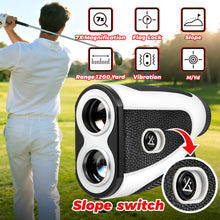 Load image into Gallery viewer, Golf Range Finder with Slope -1200 Yards Laser Rangefinder for Golf &amp; Hunting,7X Magnification,Flag Locking Vibration,USB-C Rechargeable &amp; Magnet Stripe,Best Golf Accessories Gift with Hard Shell Case