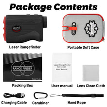 Load image into Gallery viewer, Golf Range Finder with Slope -1200 Yards Laser Rangefinder for Golf &amp; Hunting,7X Magnification,Flag Locking Vibration,USB-C Rechargeable &amp; Magnet Stripe,Best Golf Accessories Gift with Hard Shell Case