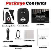 Load image into Gallery viewer, Golf Range Finder with Slope -1200 Yards Laser Rangefinder for Golf &amp; Hunting,7X Magnification,Flag Locking Vibration,USB-C Rechargeable &amp; Magnet Stripe,Best Golf Accessories Gift with Hard Shell Case