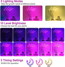 Load image into Gallery viewer, Grow Light for Indoor Plants - Upgraded Version 80 LED Lamps with Full Spectrum &amp; Red Blue Spectrum, 3/9/12H Timer, 10 Dimmable Level, Adjustable Gooseneck,3 Switch Modes