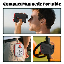 Load image into Gallery viewer, Golf Range Finder with Slope -1200 Yards Laser Rangefinder for Golf &amp; Hunting,7X Magnification,Flag Locking Vibration,USB-C Rechargeable &amp; Magnet Stripe,Best Golf Accessories Gift with Hard Shell Case